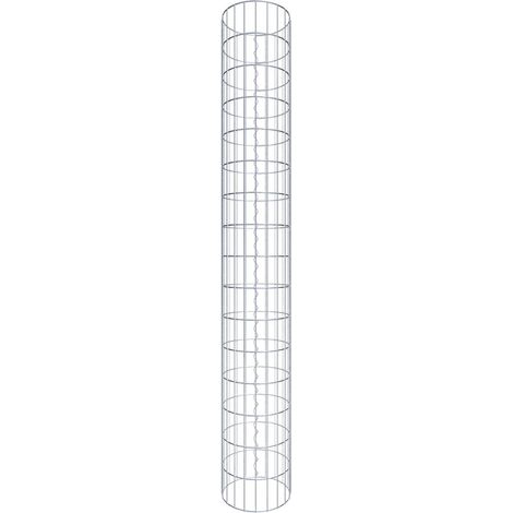 Gabiondeco - Colonne de Gabion ronde. diamètre 32 cm. maille 5 x 10 cm - Hauteur : 160 cm - Made in Germany (1/5)