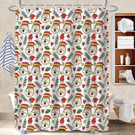 Kit rideau de douche en polyester 180x180 tissu respirant rideau séchage rapide pour cabine de douche (1/5)