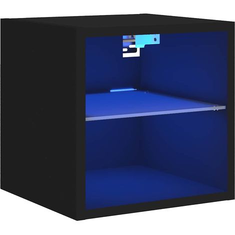 Maison Exclusive - TV-Wandschrank mit LED-Leuchten Schwarz 30x28,