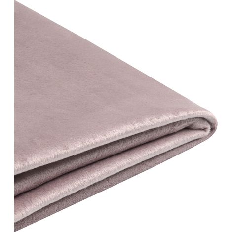 Funda extraíble de terciopelo rosa para cama 90 x 200 cm Fitou