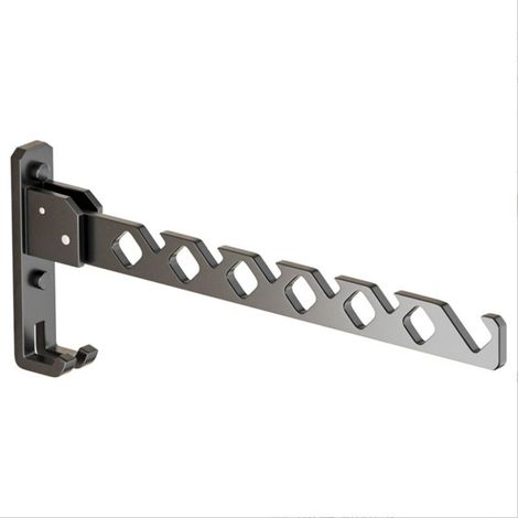 Étendoir à linge pliable - cintres - sans perçage - séchoir pour balcon - cintre pour salle de bain sans perçage - étendoir mural pliable - 340 x 30 mm (1/5)
