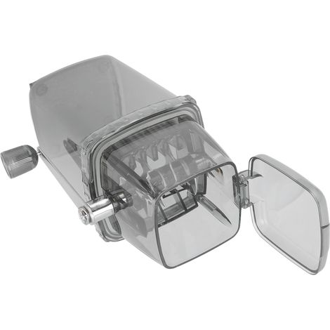Mini broyeur à glace manuel domestique, machine à glace pilée multifonction à manivelle, usage professionnel, gris, pour glace pilée et granité. (1/5)