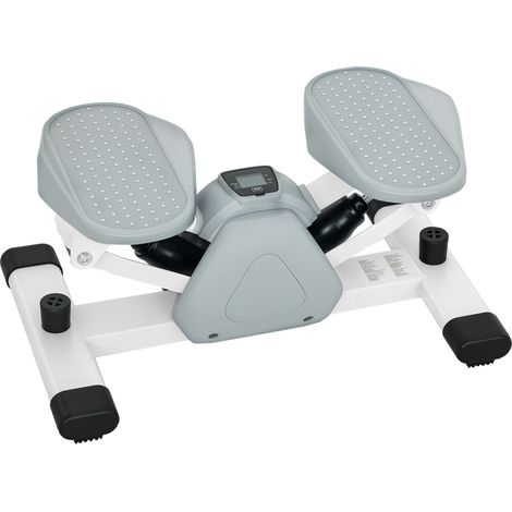 Mini stepper machine de fitness avec ecran LCD et pedales antiderapantes Gris (1/5)
