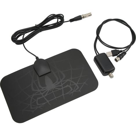 Antenne TV numérique HD amplifiée KJ-034, 25 dBi, 4K, portée de 980 miles, compatible 720p, 1080i et 1080p ATSC (1/5)