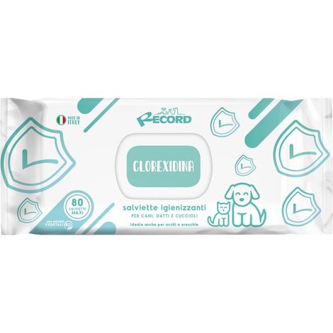 Maxi salviette igienizzanti per cani e gatti alla clorexidina