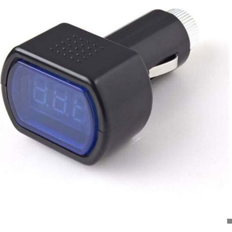 Voltmètre Numérique - Affichage LED Rouge - Pour Prise Allume-Cigare - Tension Batterie 12 V / 24 V - Voiture Camion Véhicule - 1 Pièce (1/4)