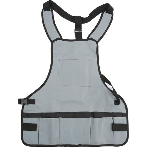 Tablier De Jardin en Tissu Oxford, Tablier De Barbecue en Plein Air Réutilisable pour Hommes Et Femmes Gris (1/5)