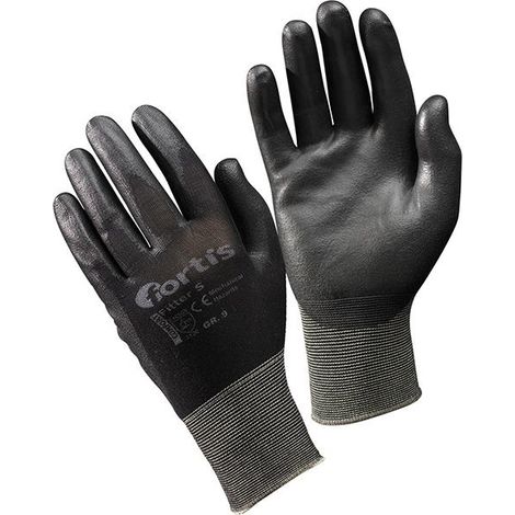 12 Paar Strickhandschuh Fitter S schwarz Fortis Gr. 10 (1/5)