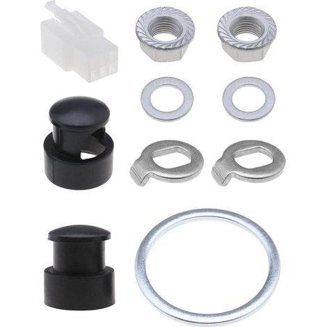 Motor nuts for e-bike hubs, safety washers for e-bikes, wheel locking nuts for e-bikes, complete set of motor axle screws (12 mm) (1/5)
