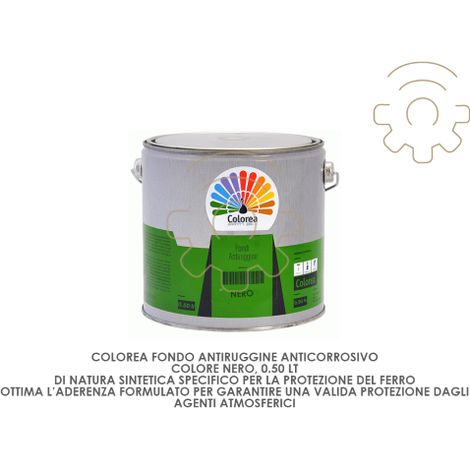 Couleur primaire antirouille et anticorrosion Couleur noire 0,50 lt