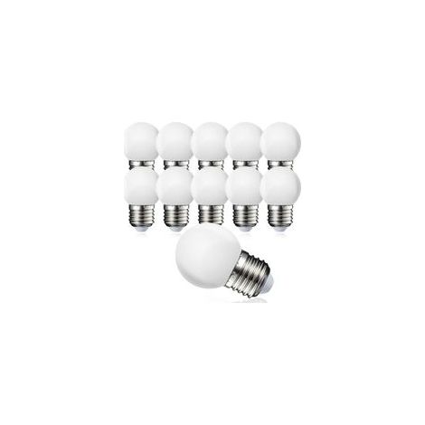 10er-Pack E27 G45 LED-Lampen – Warmweiß 3000 K – 5 W G45 – Gehäuse aus mattem Polycarbonat – Nicht dimmbar [Energieklasse G] (1/4)