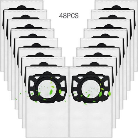 Sac Aspirateur Kärcher, Compatibles avec WD4, WD5, WD6, WD5P, WD6P, MV 4, MV 5, MV 6 Filtration Haute Efficacité, Étanchéité Anti-Poussière, Compatible avec Kärcher 2.863-006.0 (48) (1/5)