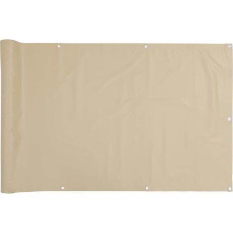 Balcony Screen Beige 90x500 cm Oxford Fabric vidaXL