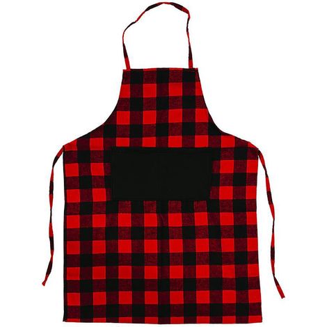 n Tabliers Carreaux Noirs Et Rouges, Tabliers Classiques Carreaux De Bcheron, Tabliers Bavette Col Rglable Pour Hommes Et Femmes, Adapts Aux T (1/4)