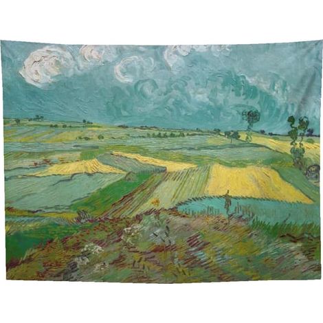 Décoration murale pour chambre, paysage abstrait de Vincent Van Gogh, papier peint esthétique pour chambre, décoration de salon 150130 cm, couleur champ (1/5)