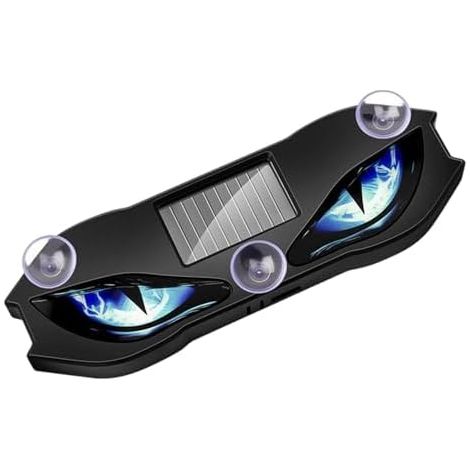 Panneau lumineux réfléchissant dynamique Solar Eyes pour voiture Feux LED sans fil pour véhicules, camions, fourgonnettes, camping-cars, motos, vélos, véhicules de sport, usage quotidien, pare-brise, (1/5)