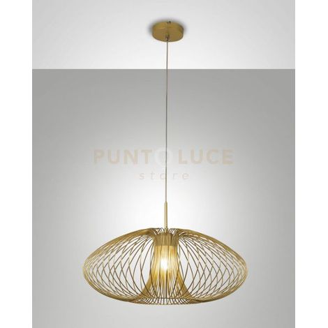 FASSA LAMPADARIO A SOSPENSIONE ORO OPACO 1 LUCE ATTACCO E27 D.60CM