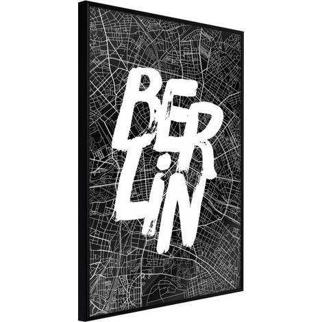 Affiche Murale Encadrée "Negative Berlin" 30 x 42 cm Noir