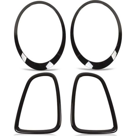 Front and Rear Lights + Frame & Protective Trims Gloss Black for Mini Cooper R56/R57/R58/R59 (2007–2015)