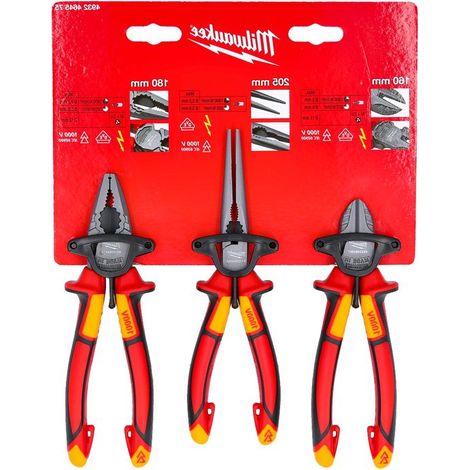 Milwaukee 4932464575 VDE Pliers Set, 3 Piece (1/5)