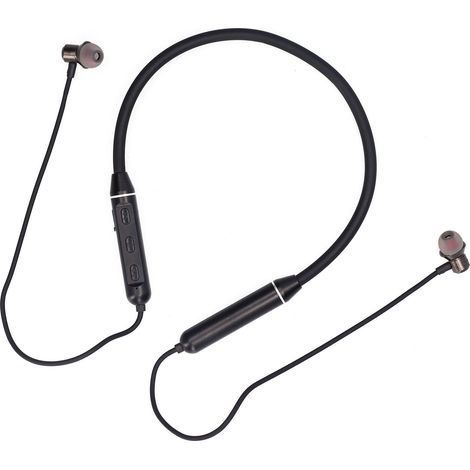 Bluetooth 5.1 Nackenbügel-Kopfhörer, kabellos, mit Geräuschunterdrückung, für Sport und Mobiltelefone, schwarz (1/5)
