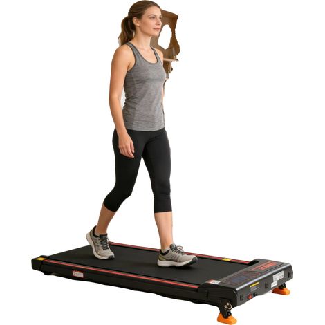 Tapis de course pliable, vitesse réglable, connectivité intelligente, Noir (1/2)