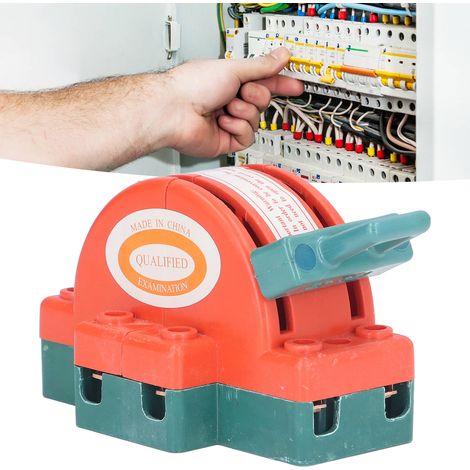Interrupteur à couteau bidirectionnel à double position HK11/2P32A, 220 V CA, tout cuivre, avec fonction d'isolation et de transfert. (1/5)