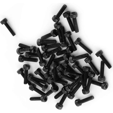 M3 Schwarze Innensechskantschrauben (M312mm, Vollgewinde, 50 Stück)