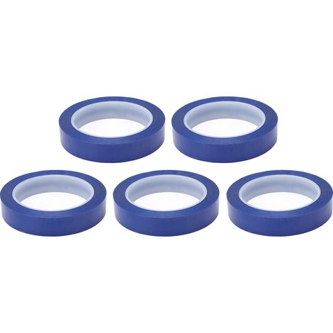 Lot de 5 rubans adhésifs en film polyester ignifugés et résistants à la chaleur pour appareils électriques, bleus (1/5)