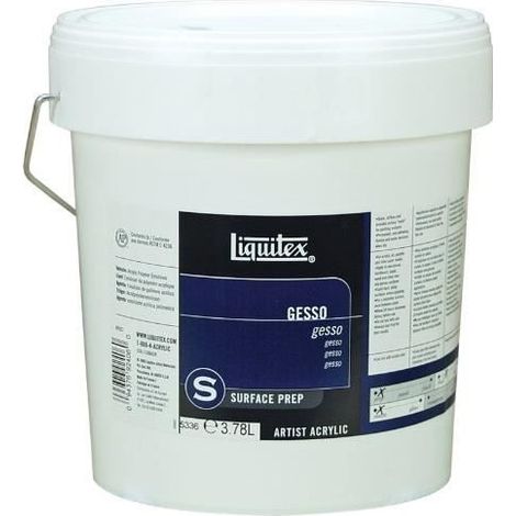 Additif préparateur de surface - LIQUITEX - Gesso - 3,78 L - Blanc - Professionnel (1/3)