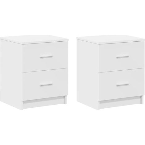 Maison Exclusive - Comodini 2 pz con 2 Cassetti Bianc40x36x50 cm (1/5)