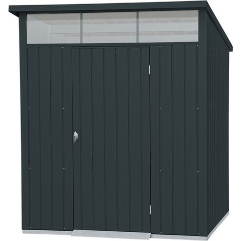 DURAMAX Abri de jardin métal MODERN - 3,32m² - Mono pente - Anthracite (1/5)