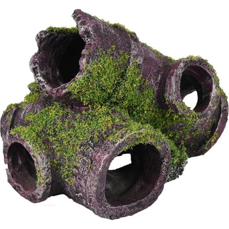 Decorazione Acquario Flamingo Sewer Pipe Viola 11 cm