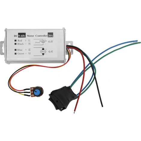 Contrôleur de Vitesse PWM pour Moteur DC 20A, Régulation Continue 9-60V avec Inversion de Sens de Rotation (1/5)