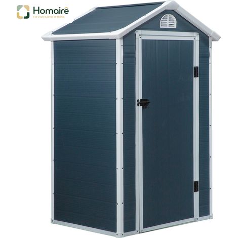 HOMAIRE Gerätehaus Gartenhaus Grau mit Lüftungsfenster und Pultdach für Garten & Outdoor