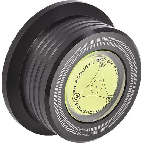Disque stabilisateur 33/45 tours avec niveau à bulle pour platine vinyle - Noir (1/5)