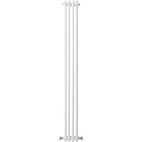 Acezanble Vertical Traditional Cast Iron Style Radiator 1800x200mm 2 Column White