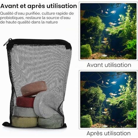 Aquarium Filter Bags with Zipper Mesh Net for Fish Tank Mesh Net for Activated Carbon Biospheres (1/3)
