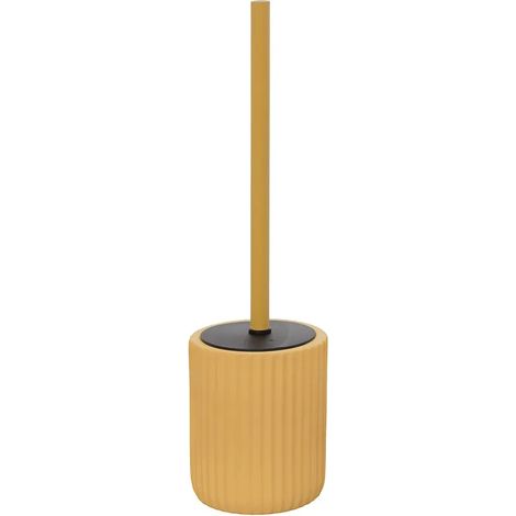 Scopino wc giallo in ceramica soft touch con setole nere Spring (1/5)