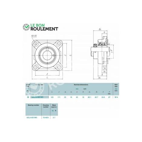 Palier fonte M-UELF210-D1-NTN