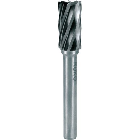 RUKO Hartmetall Frässtift Alu Form B Zylinder (ZYAS) mit Stirnverzahnung (1/5)