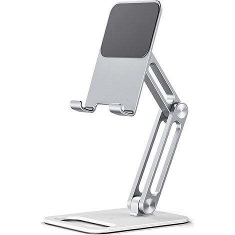 Verstellbarer, faltbarer Handyständer, flexibler Tischständer mit einstellbarem Winkel, faltbare Smartphone-Halterung, tragbarer Tablet-Ständer.