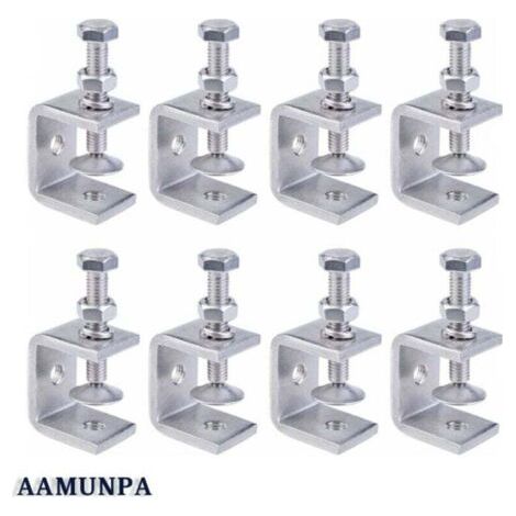 Serre-Joints C, 8 Pièces Serre-Joints en C Robustes en Acier Inoxydable 304, Acier Inoxydable Serre-Joints C, Pince C Robuste, Pince Robuste Acier Inoxydable pour Travail Bois,Bricolage & Réparation A (1/4)