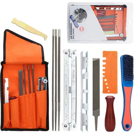 Stofftaschenfeilen-Set, Kettensägenfeile, Stofftaschen-Set, elektrische Kettensägenfeile, Kettensägenfeile, Stahlfeile, Kettensägenfeile (1/5)