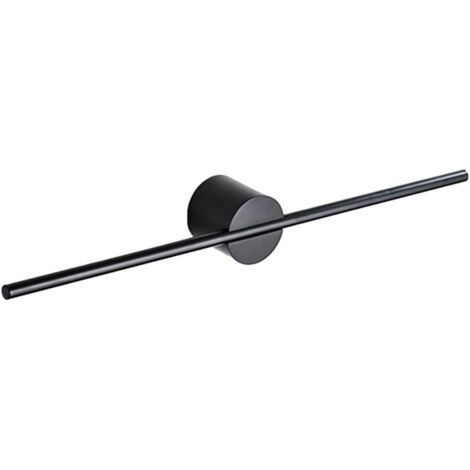 Toallero de pared de aluminio de 40 cm, ajustable, cepillado, negro (1/4)