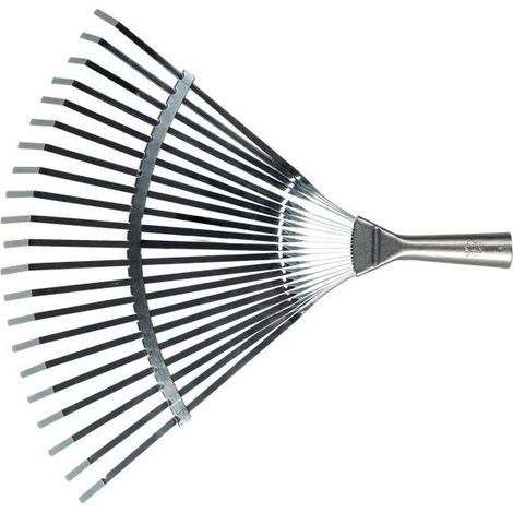 Balai à Gazon 41,5 X 42 cm Acier galvanisé 21 Dents Fixes Sans Manche VITO (1/5)