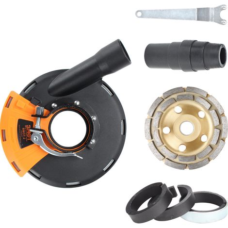 TolleTour Absaughaube für Winkelschleifer 125 mm – Universal Staubabsaugung für Betonschleifer, Absaugaufsatz für Diamantschleiftopf (1/5)