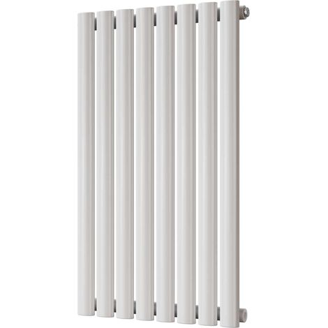 Omeara - White Designer Radiator H800mm x W464mm Single Panel - Feet Included (1/4)