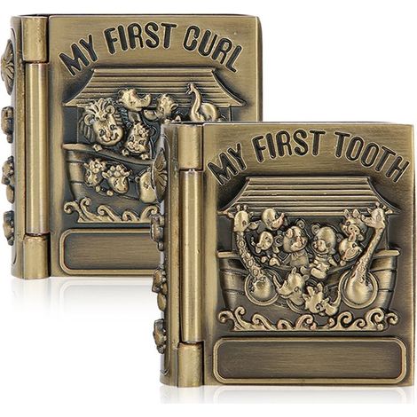 Zweiteiliges Schmuck- und Bücherkästchen, Zahnaufbewahrungsbox, exquisite Vintage-Handwerkskunst, dekoratives Geschenk (1/5)