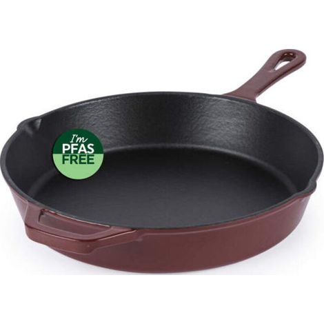 Sartén de hierro fundido Salter BW13773R de 26 cm, roja. (1/3)